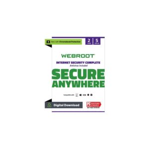 Webroot Internet Security Complete 2022 | 5-Device | 2-Year Protection | Download